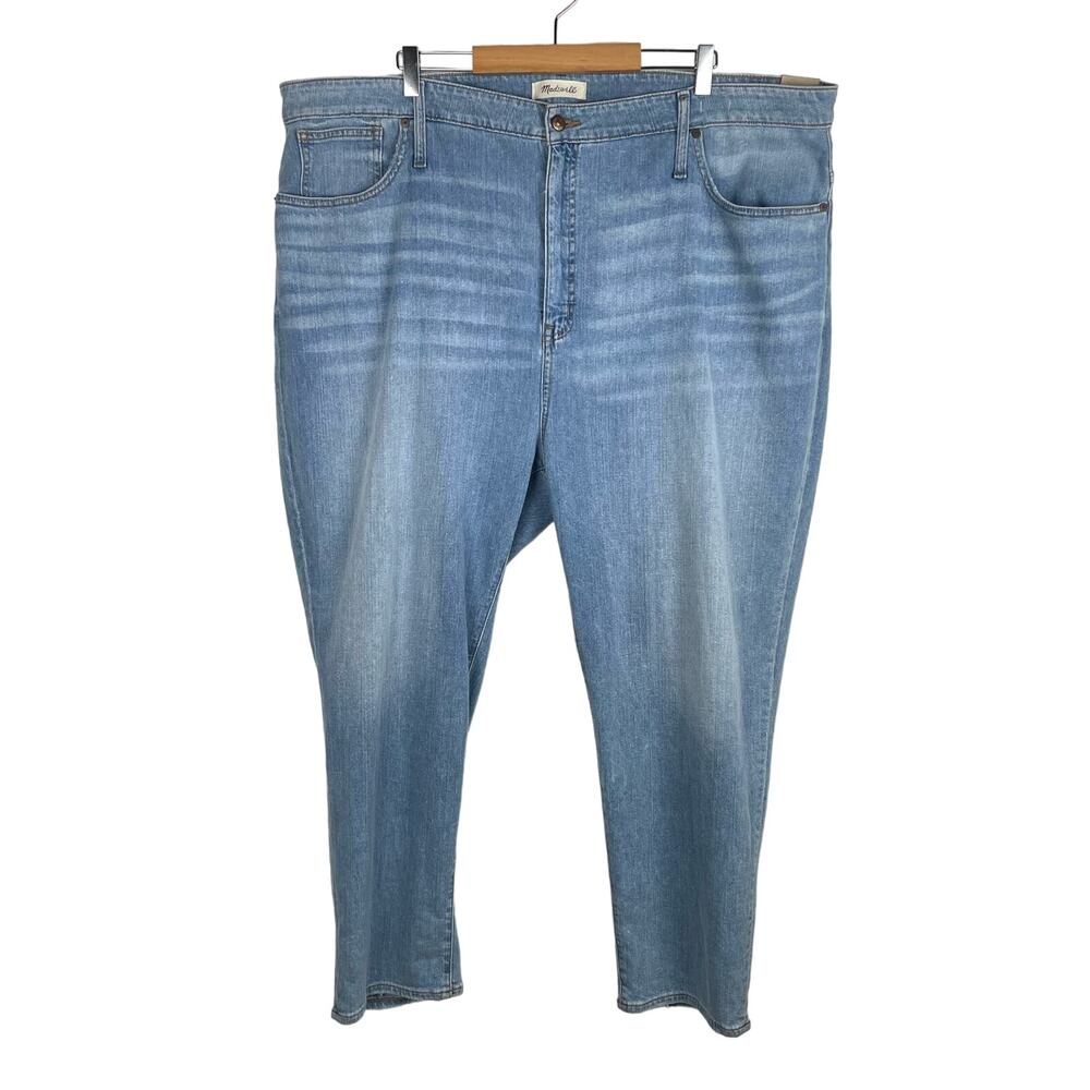 Madewell Plus NEW High Rise Classic Straight Leg Jeans Light Wash Size 37